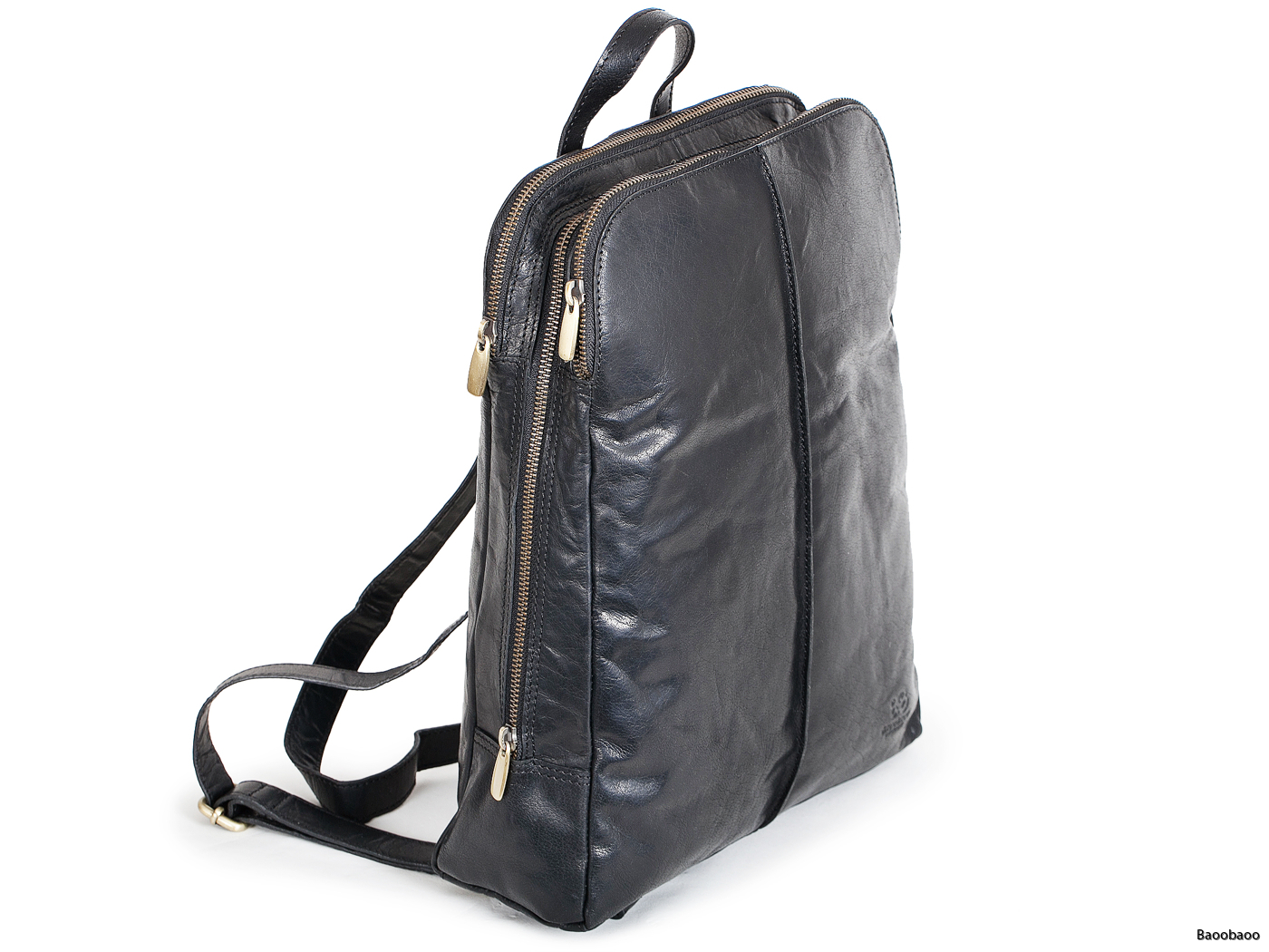 black backpack city beach